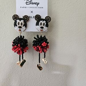Disney Black and Red Beaded Earrings